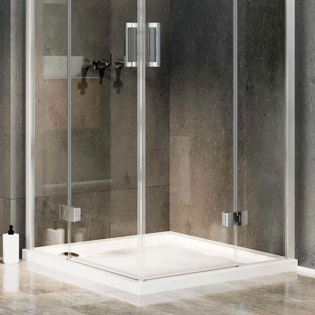 Box Doccia 70x90 CM H190 Trasparente con Easyclean mod. Flip Anta + Anta Ap. Battente - Image 5