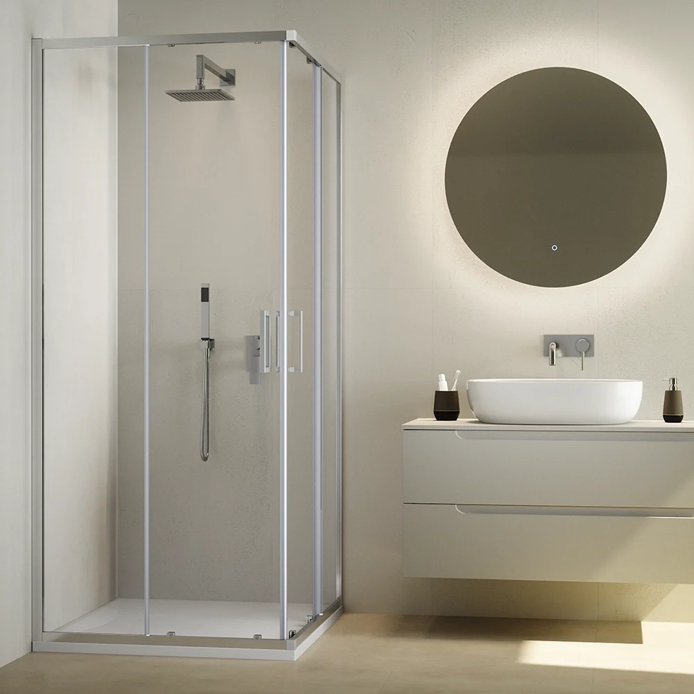 Box doccia  80x100 cm scorrevole vetro 6mm trasparente con trattamento anticalcare h195cm scorrevole | Aruba
