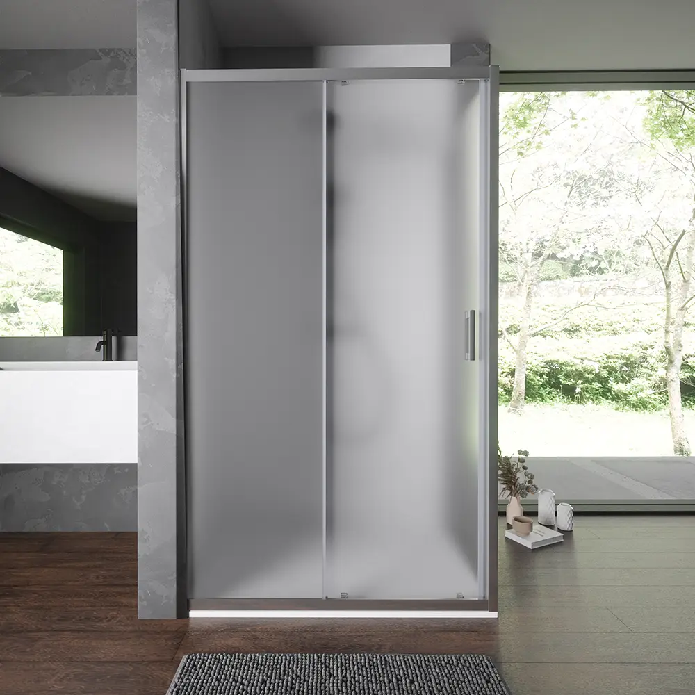 Box doccia 80x100 cm scorrevole vetro temperato 6mm opaco h198 | Tahiti - Image 5