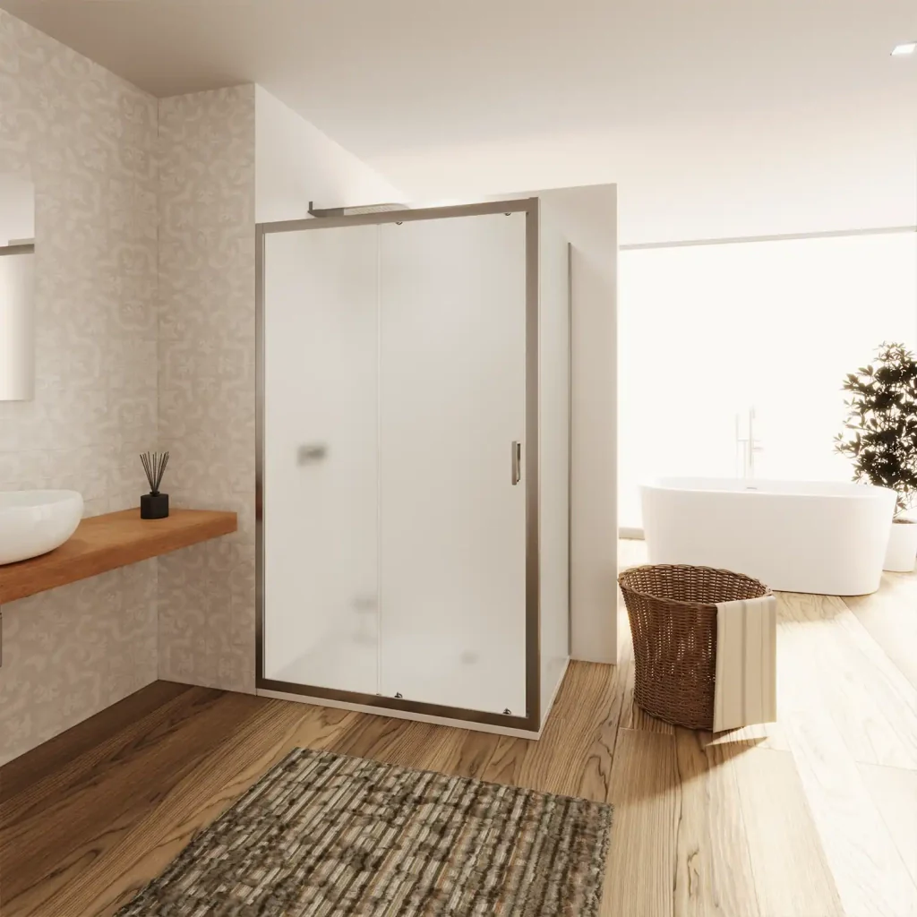 Box doccia 80x130 cm scorrevole vetro temperato 6mm opaco h190 | Lipari