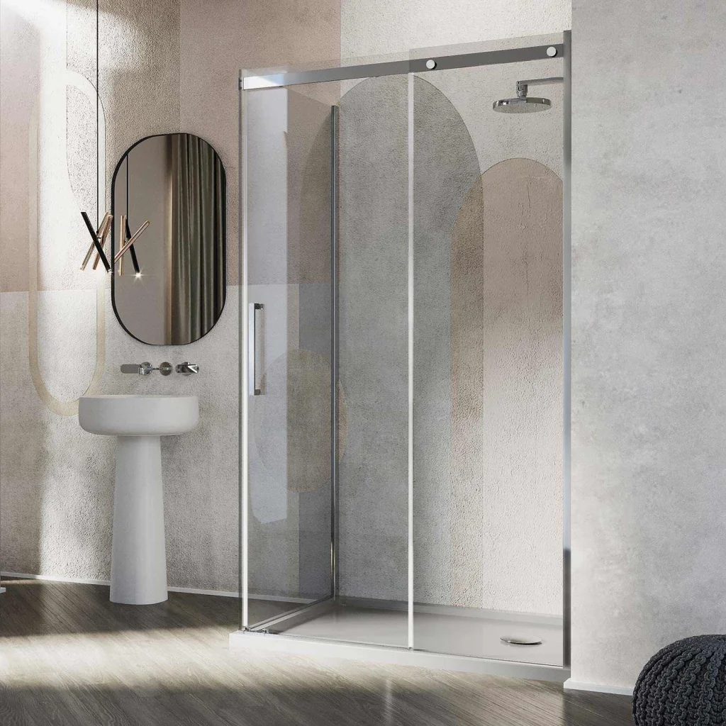 Box Doccia 80x130CM H200 Vetro Trasparente 8mm Versione Destra con EasyClean mod. Prime Duo 1 Anta - Image 2