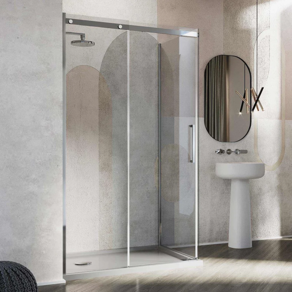 Box Doccia 80x140CM H200 Vetro Trasparente 8mm Versione Sinistra con EasyClean mod. Prime Duo 1 Anta - Image 2