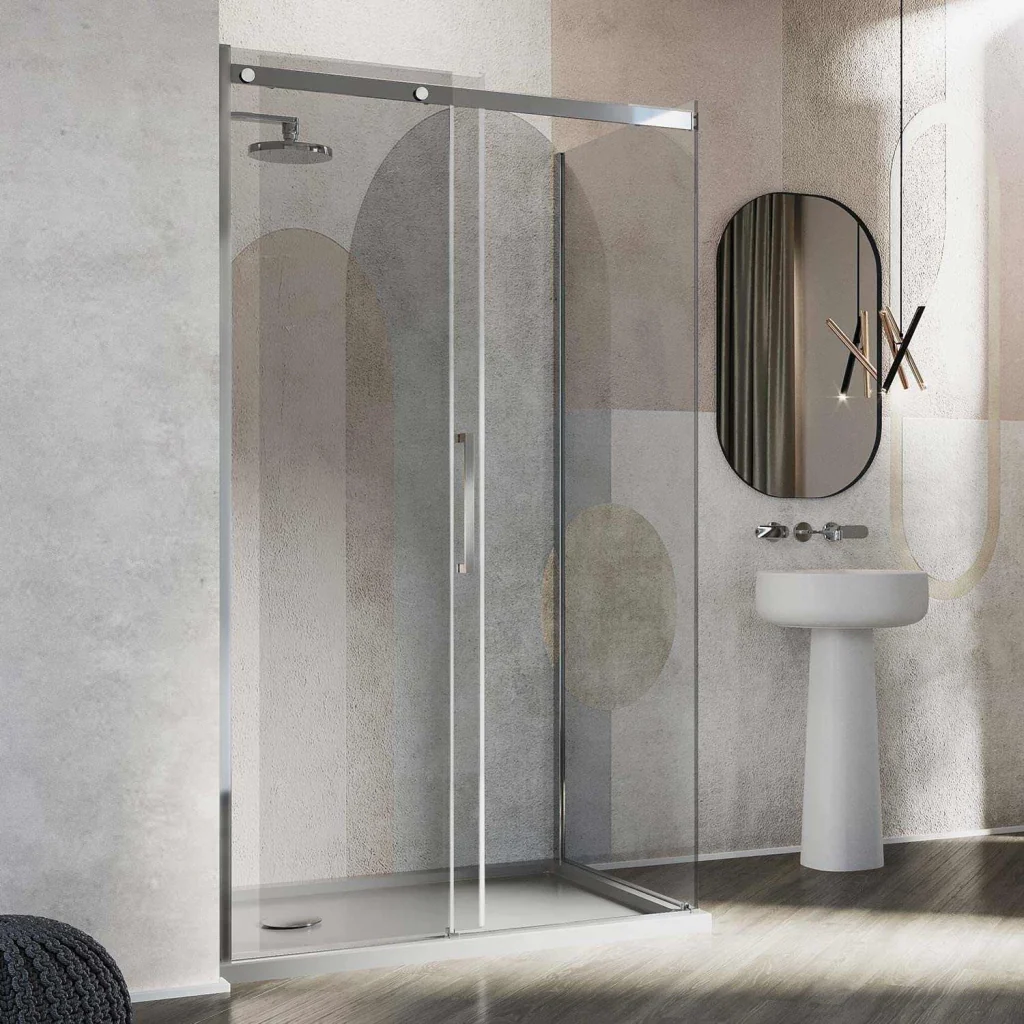 Box Doccia 80x140CM H200 Vetro Trasparente 8mm Versione Sinistra con EasyClean mod. Prime Duo 1 Anta - Image 4