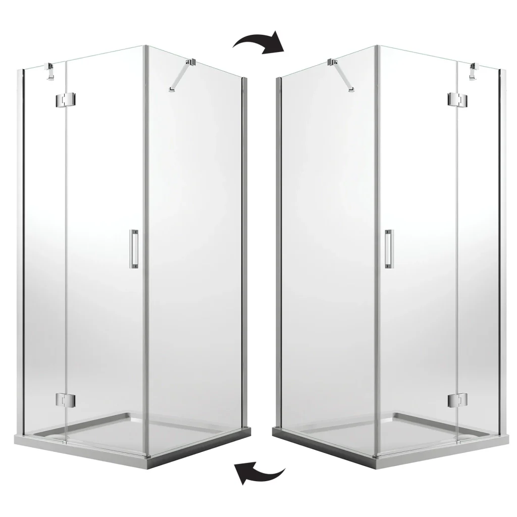 Box Doccia 80x75 CM H190 Trasparente con Easyclean mod. Flip Anta + Fisso - Image 3