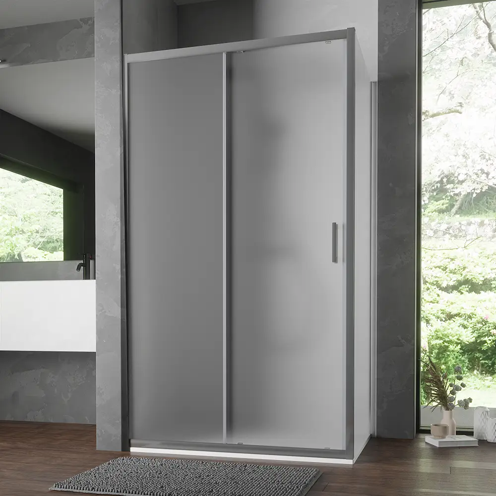 Box doccia 90x100 cm scorrevole vetro temperato 6mm opaco h198 | Tahiti - Image 10