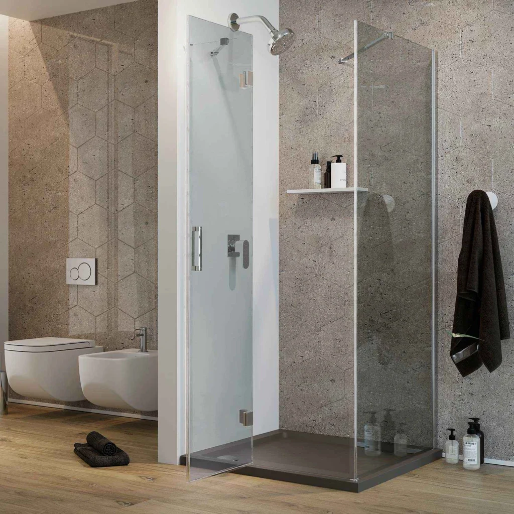 Box Doccia 90x75 CM H190 Trasparente con Easyclean mod. Flip Anta + Fisso - Image 4