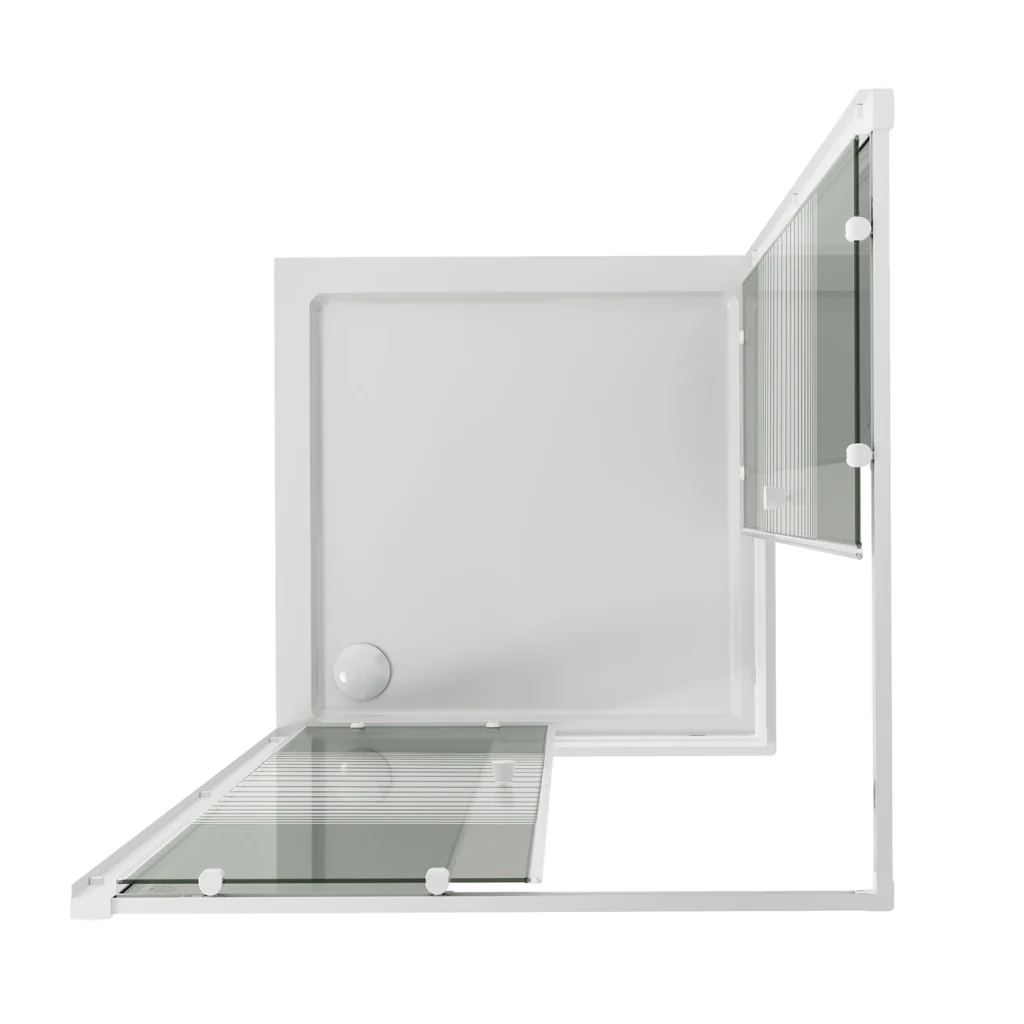 Box Doccia Bianco Quadrato 70x70 CM H185 Vetro Serigrafato mod. Blanc - Image 2
