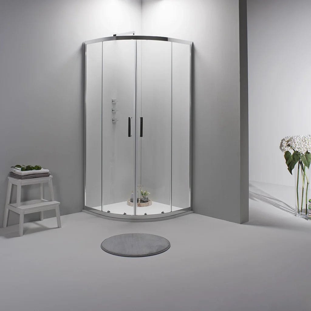 BOX DOCCIA ELITE SEMICIRCOLARE 90x90 CM SCORREVOLE TRASPARENTE - Image 3