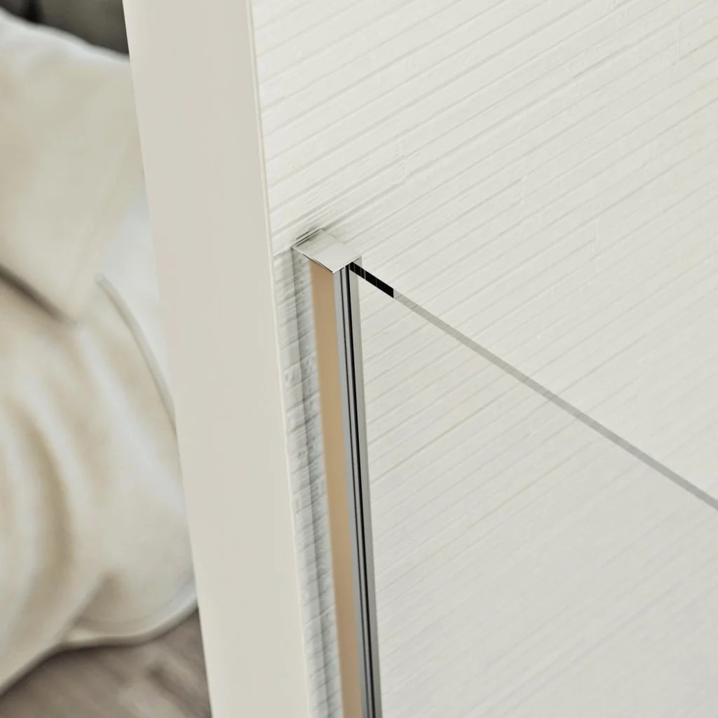 Box doccia Parete 75x120 CM in vetro trasparente 8mm mod. Walk in Corner H198 - Image 2