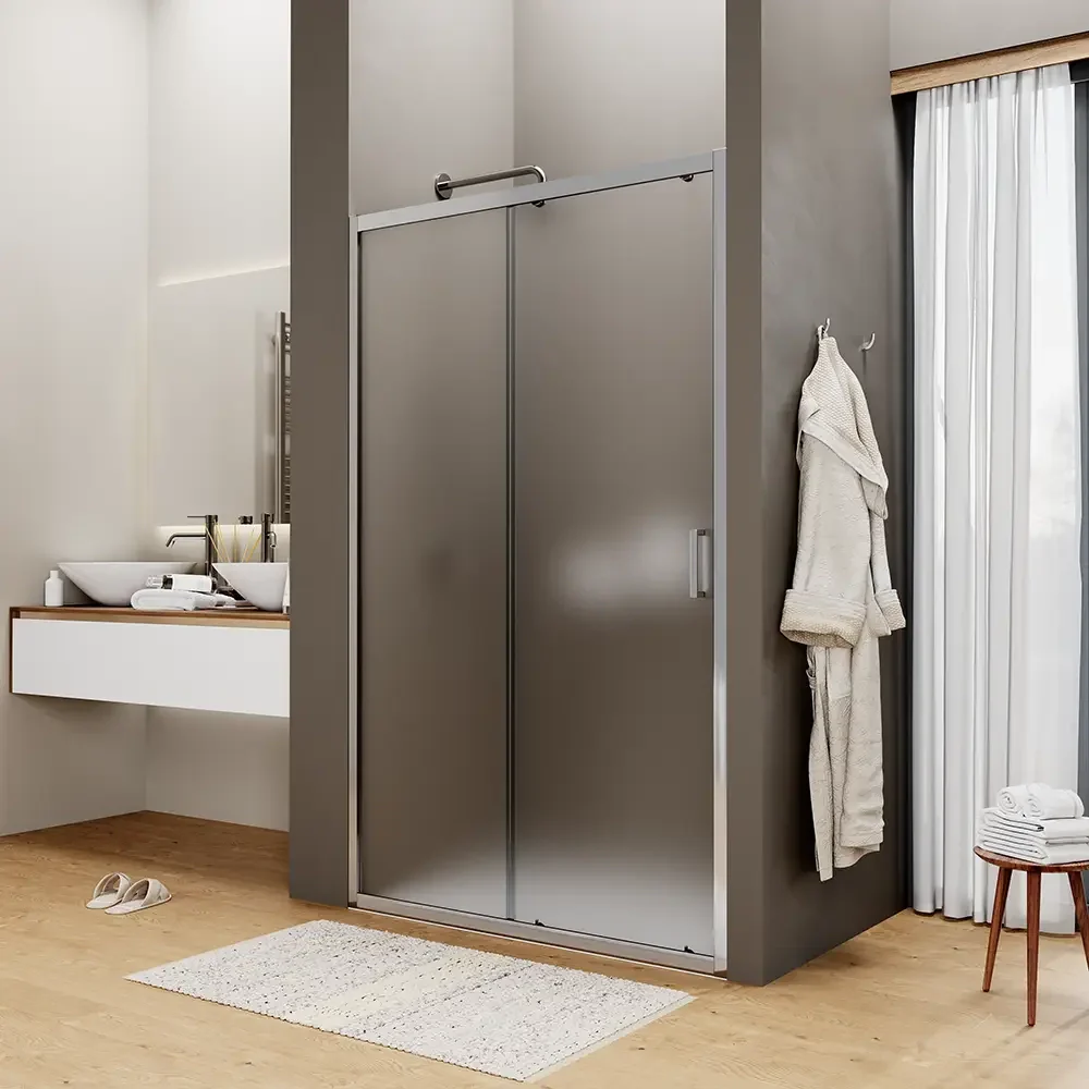 Box doccia per nicchia da 130 cm apertura scorrevole reversibile cristallo 6mm opaco h190 | Sicily - Image 10