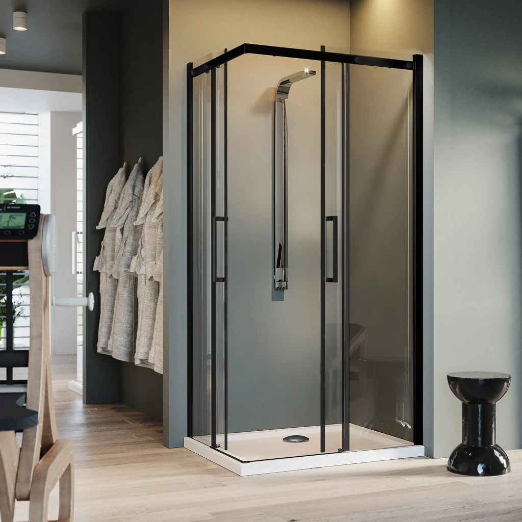 Box Doccia Rettangolare 100x120 CM 198 CM Vetro Trasparente 8 MM Destra con EasyClean mod. Prime Bla Corner - Image 3
