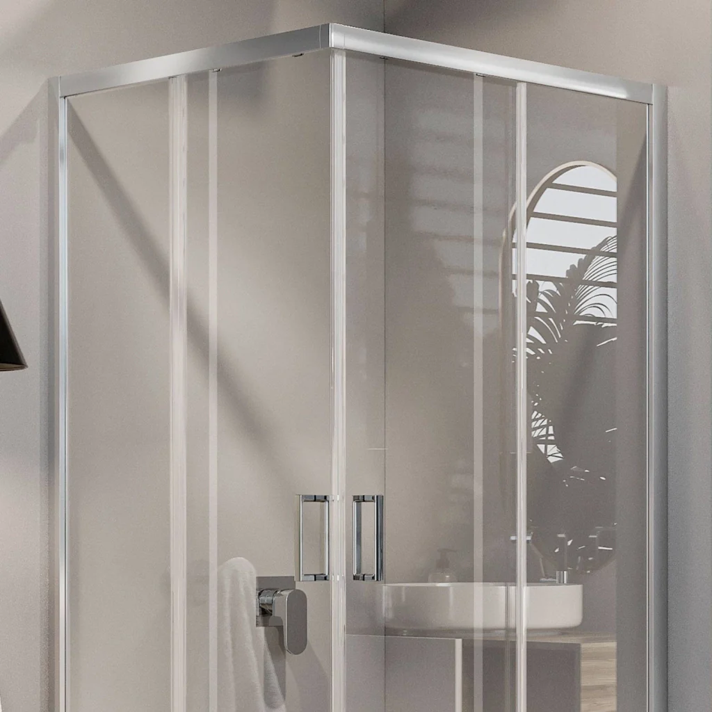 Box Doccia Rettangolare 70x80 H198 Trasparente 6mm mod. Ready - Image 4