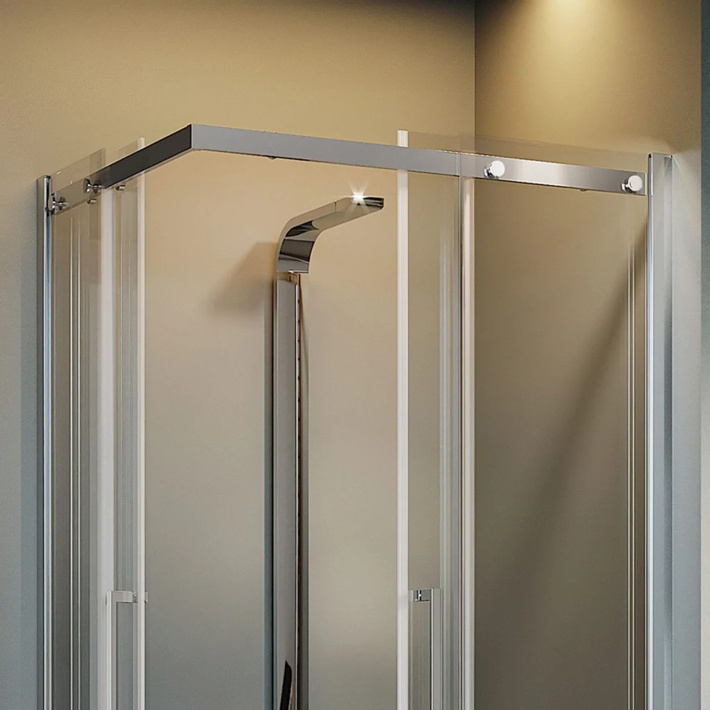 Box Doccia Rettangolare 75x80CM H200 Vetro Trasparente 8mm Sinistra con EasyClean mod. Prime Corner - Image 4