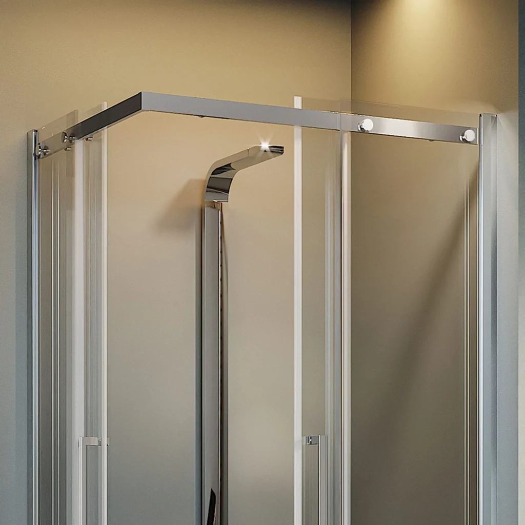 Box Doccia Rettangolare 90x100CM H200 Vetro Trasparente 8mm Sinistra con EasyClean mod. Prime Corner - Image 4