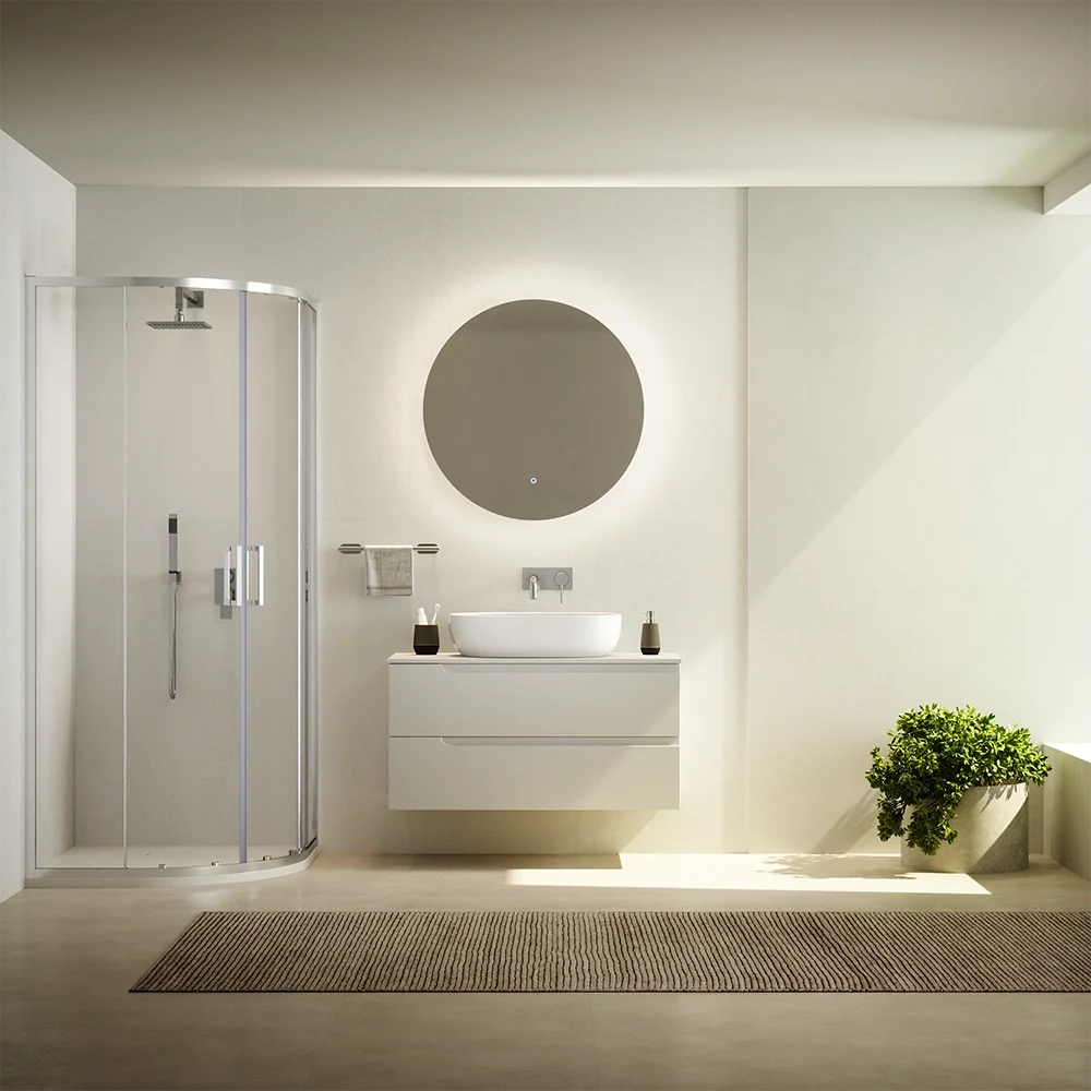 Box doccia semicircolare 80x80cm vetro 6mm trasparente | Aruba - Image 2