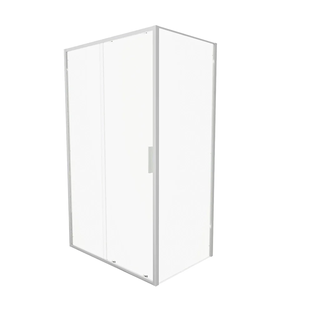 Box doccia slim 70x110cm con porta scorrevole e parete fissa profili cromati e vetro 6mm trasparente h190| Portofino - Image 7