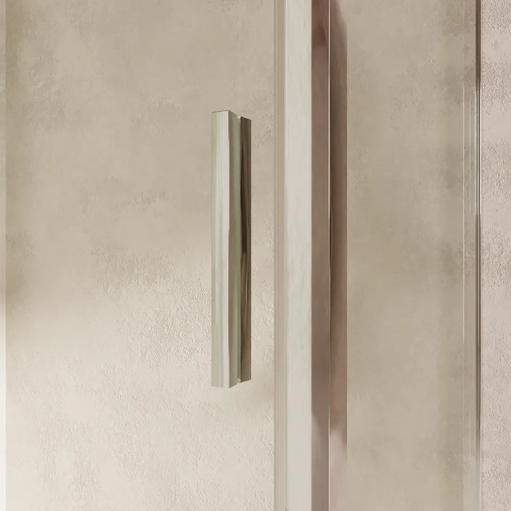 Box doccia slim 70x160cm con porta scorrevole e parete fissa profili cromati e vetro 6mm trasparente h190| Portofino - Image 6