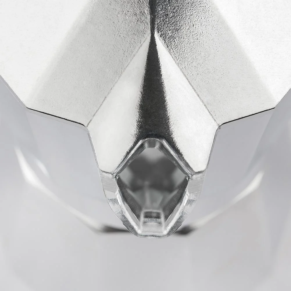 Caffettiera Amika 3 Tazze in Lega di Alluminio Macchinetta Caffe Moka Silver - Image 5