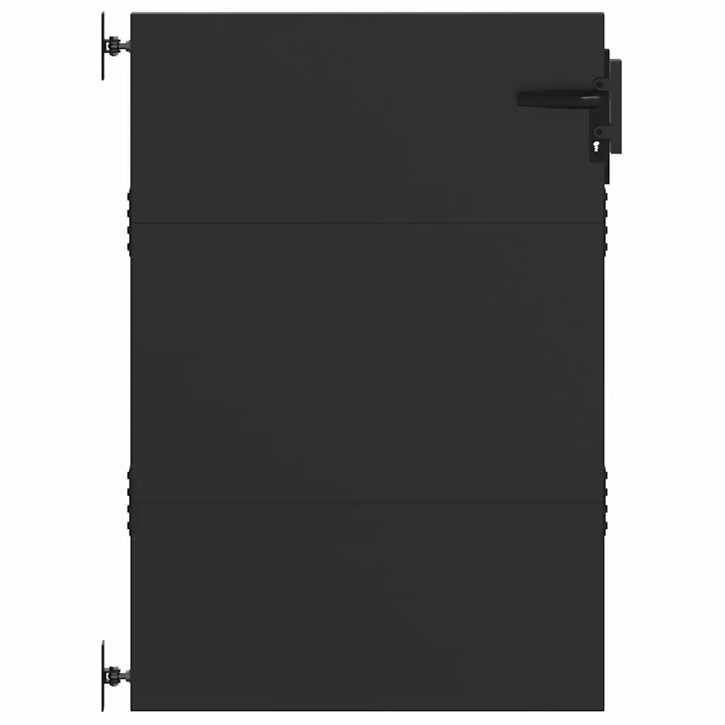 Cancello da giardino con blocco Nero 85 x 150 cm 42015881 - Image 2