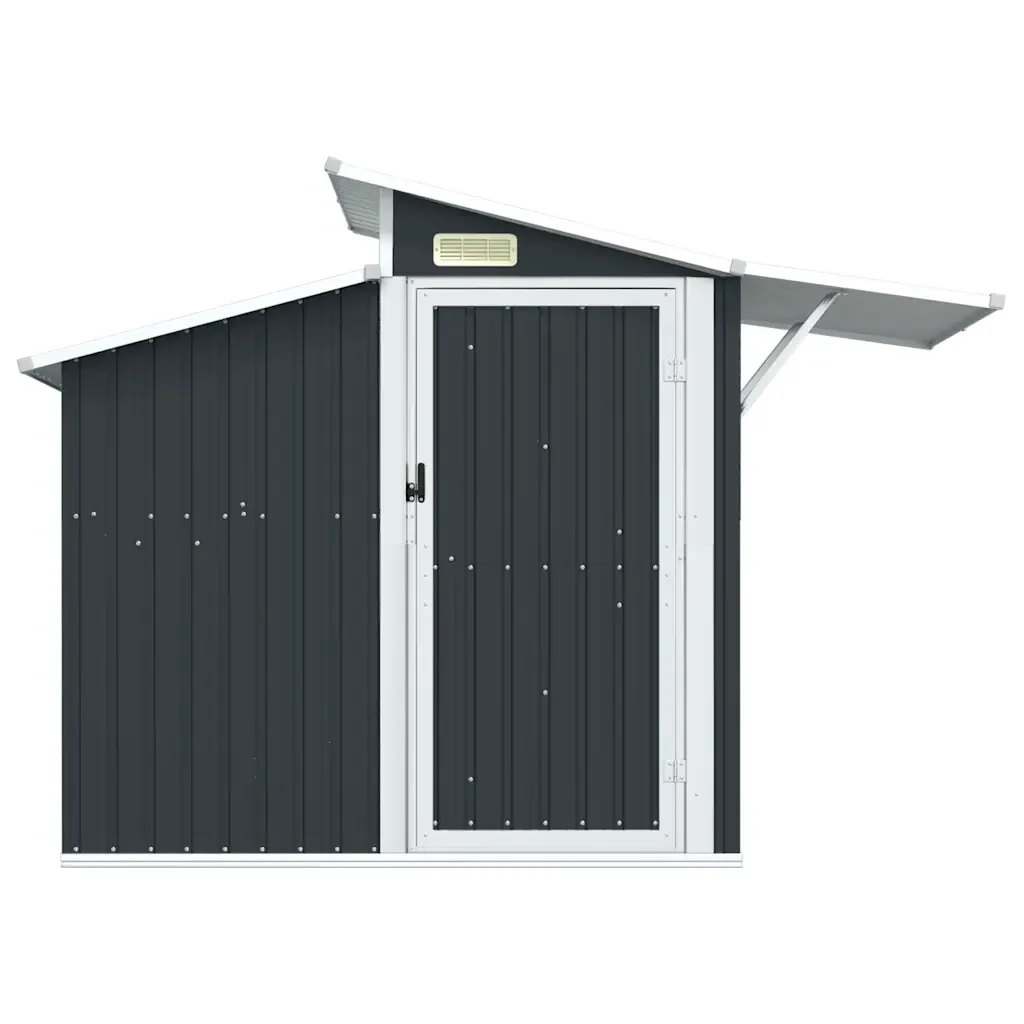 Capanno da Giardino Antracite 270x130x208,5 cm Acciaio Zincato - Image 3