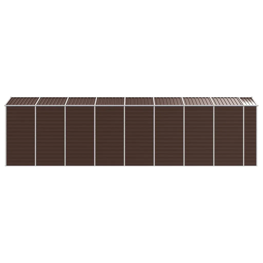 Capanno da Giardino Marrone 191x725x198 cm in Acciaio Zincato 3188271 - Image 6