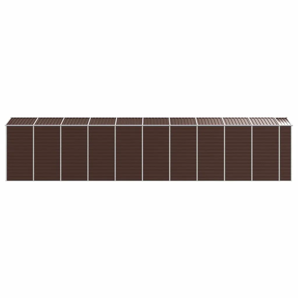 Capanno da Giardino Marrone 191x895x198 cm in Acciaio Zincato 3188273 - Image 6