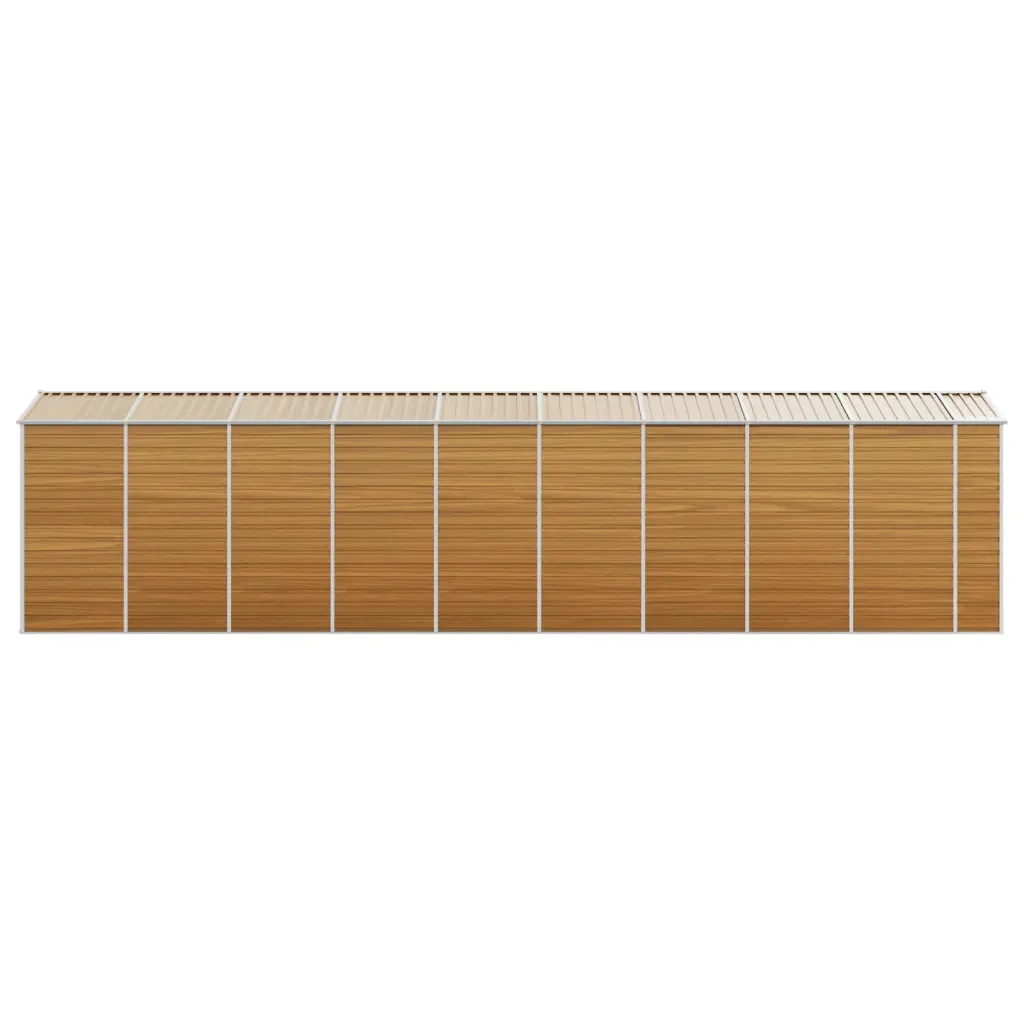 Capanno Giardino Marrone Chiaro 191x810x198cm Acciaio Zincato 3188283 - Image 6