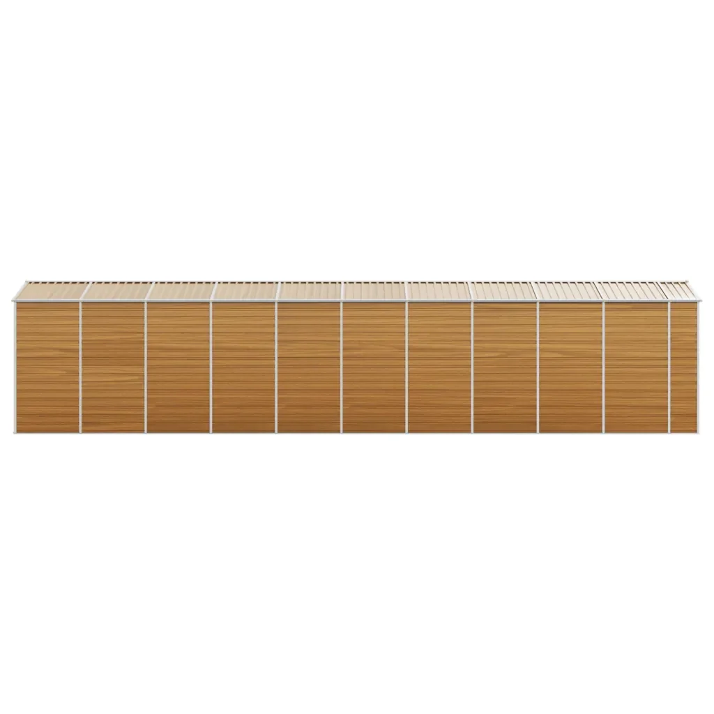Capanno Giardino Marrone Chiaro 191x895x198cm Acciaio Zincato 3188284 - Image 6