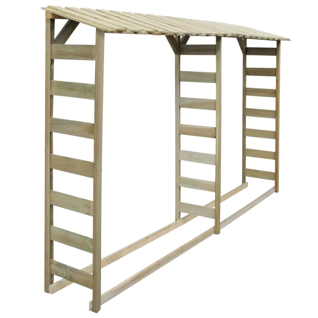 Capannone per Legname 300x44x176cm Legno Pino Impregnato - Image 2