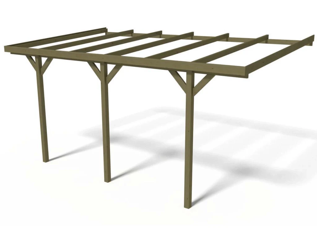 Pensilina in legno Solar 2" - 300 x 454 x 245 cm