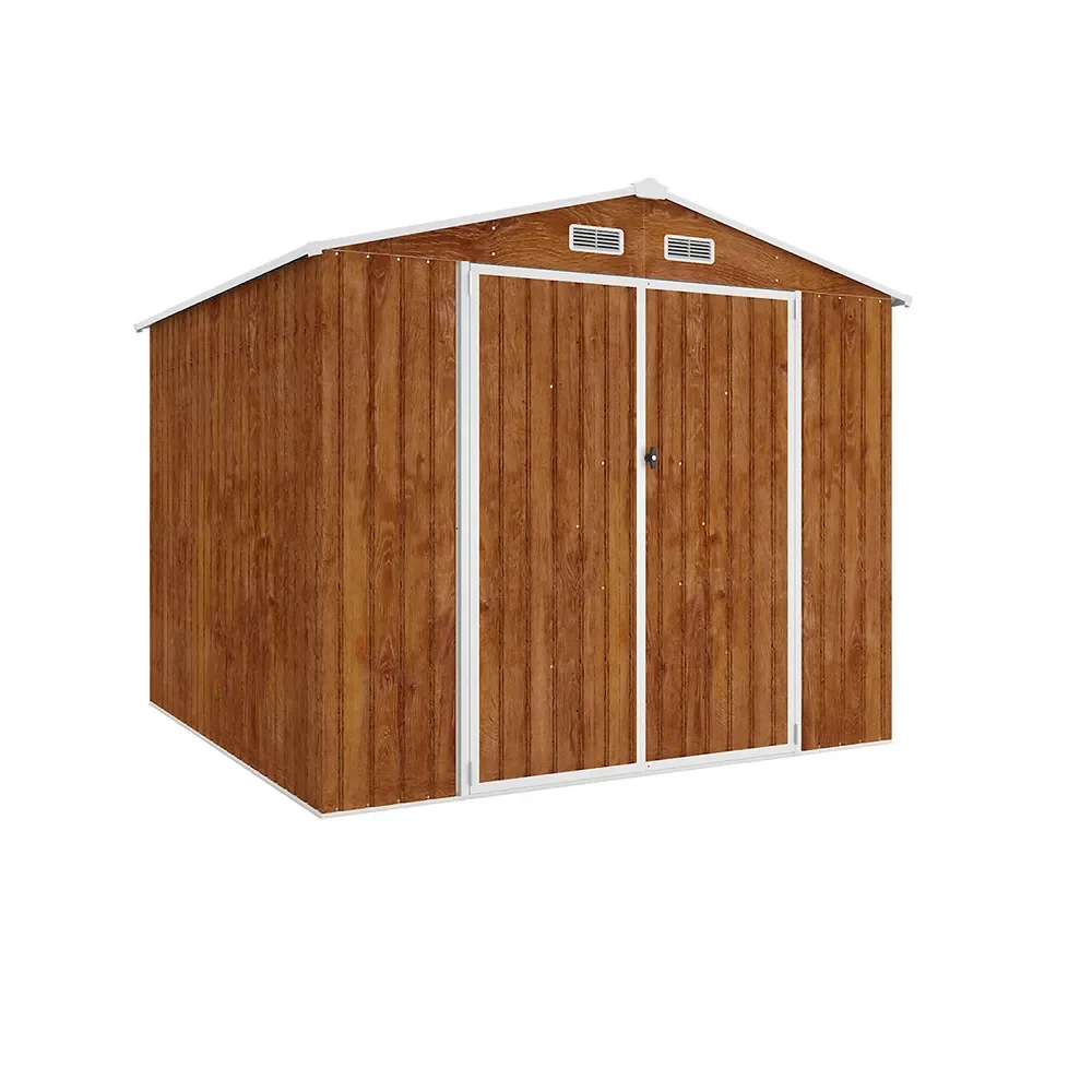 Casetta da giardino in acciaio zincato effetto legno 2,56x2,56xh2,16m - 111kg - 6,55 metri quadri - Image 10
