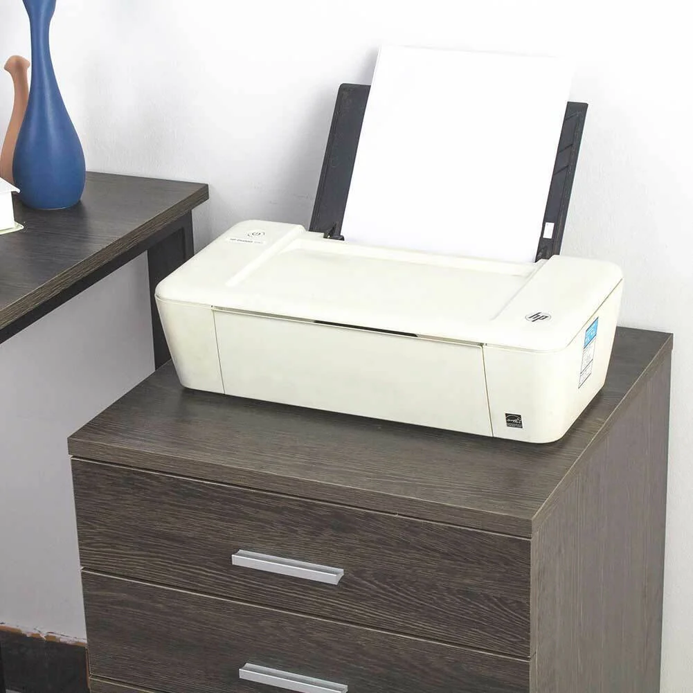 Cassettiera Scrivania Ufficio Legno MDF Mobiletto Stampante 3 Cassetti Moro - Image 3
