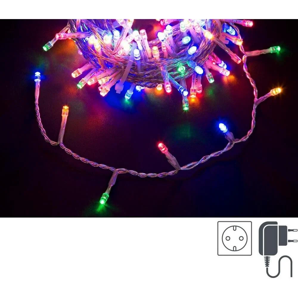 Catena di luci 300 LED multicolore filo trasparente interno-esterno - Image 2