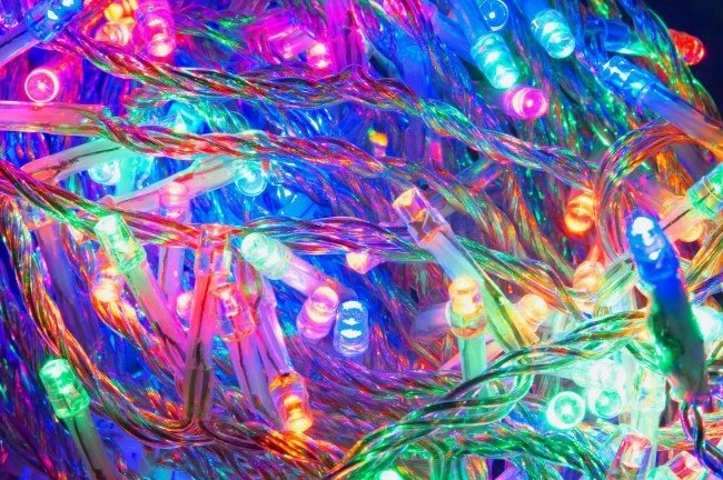 Catena di luci 300 LED multicolore filo trasparente interno-esterno - Image 3