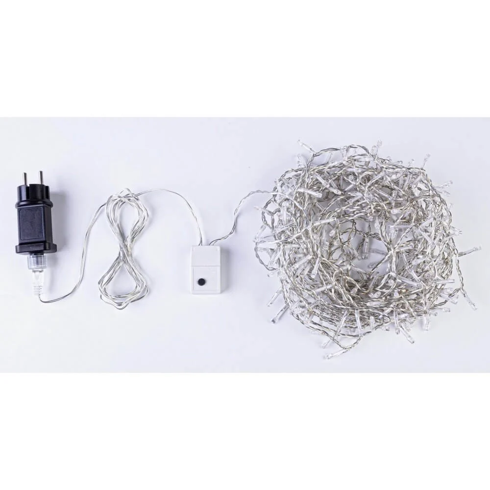 Catena di luci 300 LED multicolore filo trasparente interno-esterno - Image 4