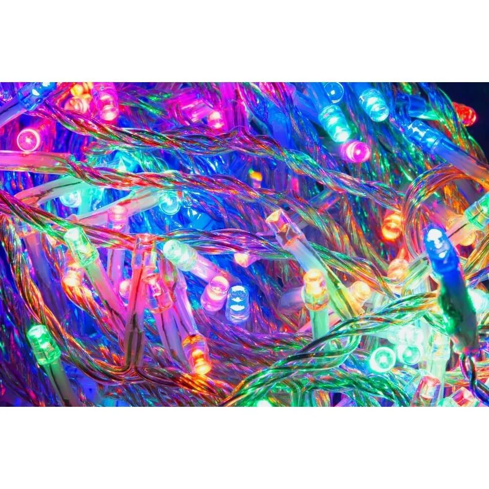 Catena di luci 300 LED multicolore filo trasparente interno-esterno - Image 7