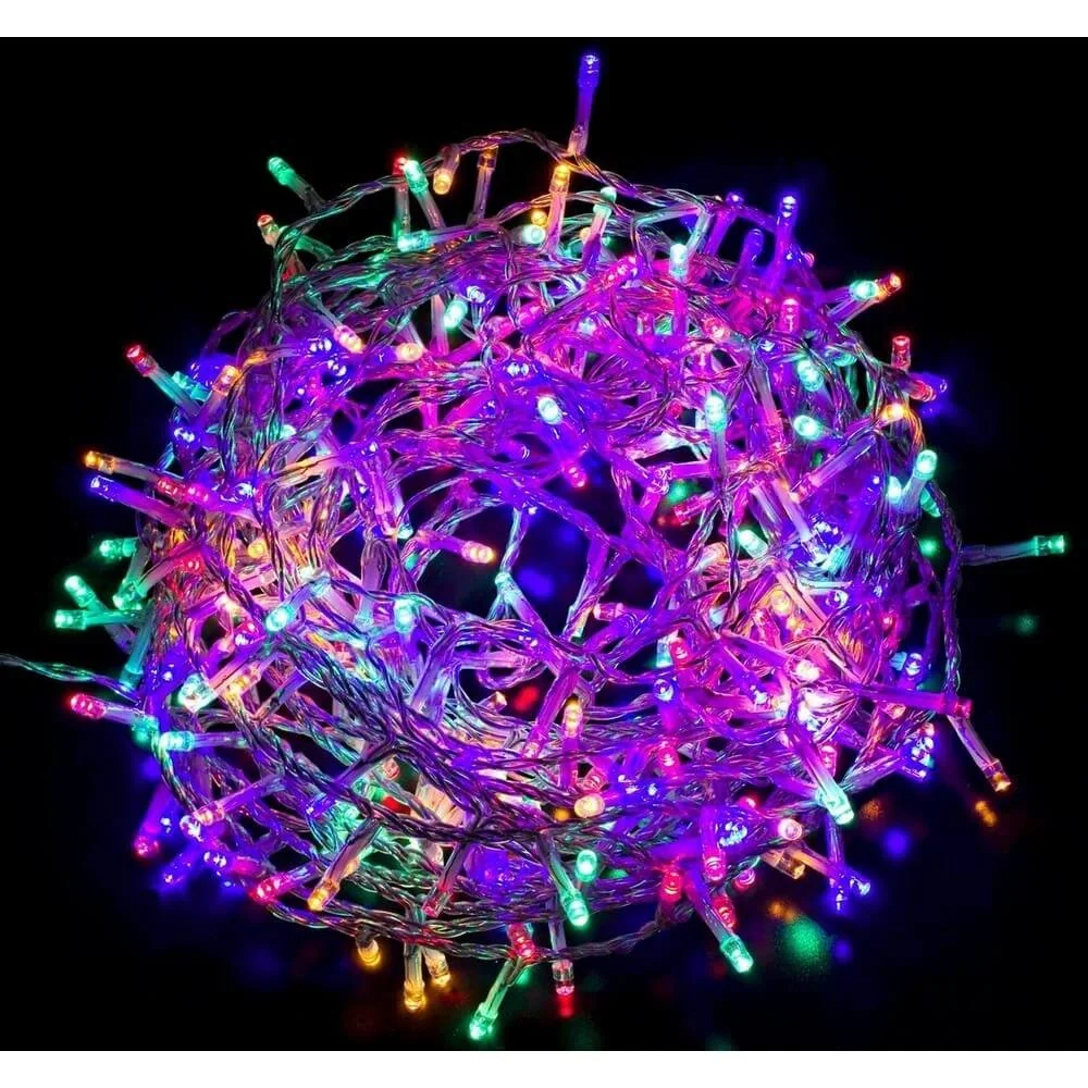Catena di luci 300 LED multicolore filo trasparente interno-esterno - Image 8
