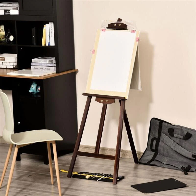 CAVALLETTO PITTURA REGOLABILI IN LEGNO 51,5X71,5X134,5 CM IN COLORE MARRONE - Image 2