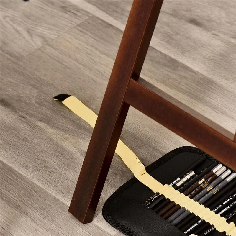 CAVALLETTO PITTURA REGOLABILI IN LEGNO 51,5X71,5X134,5 CM IN COLORE MARRONE - Image 5