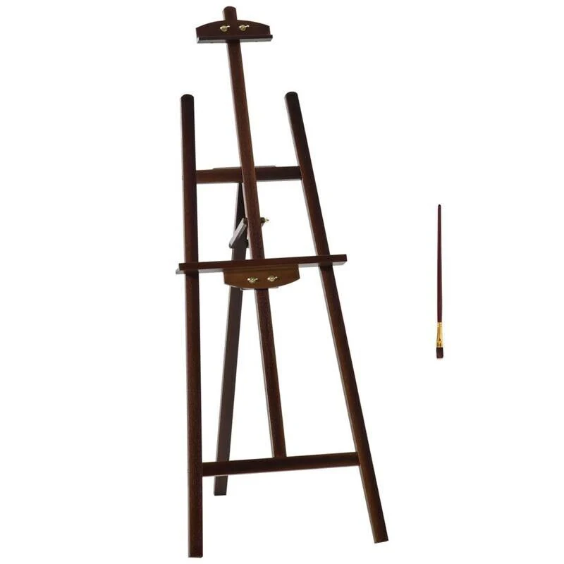 CAVALLETTO PITTURA REGOLABILI IN LEGNO 51,5X71,5X134,5 CM IN COLORE MARRONE - Image 8