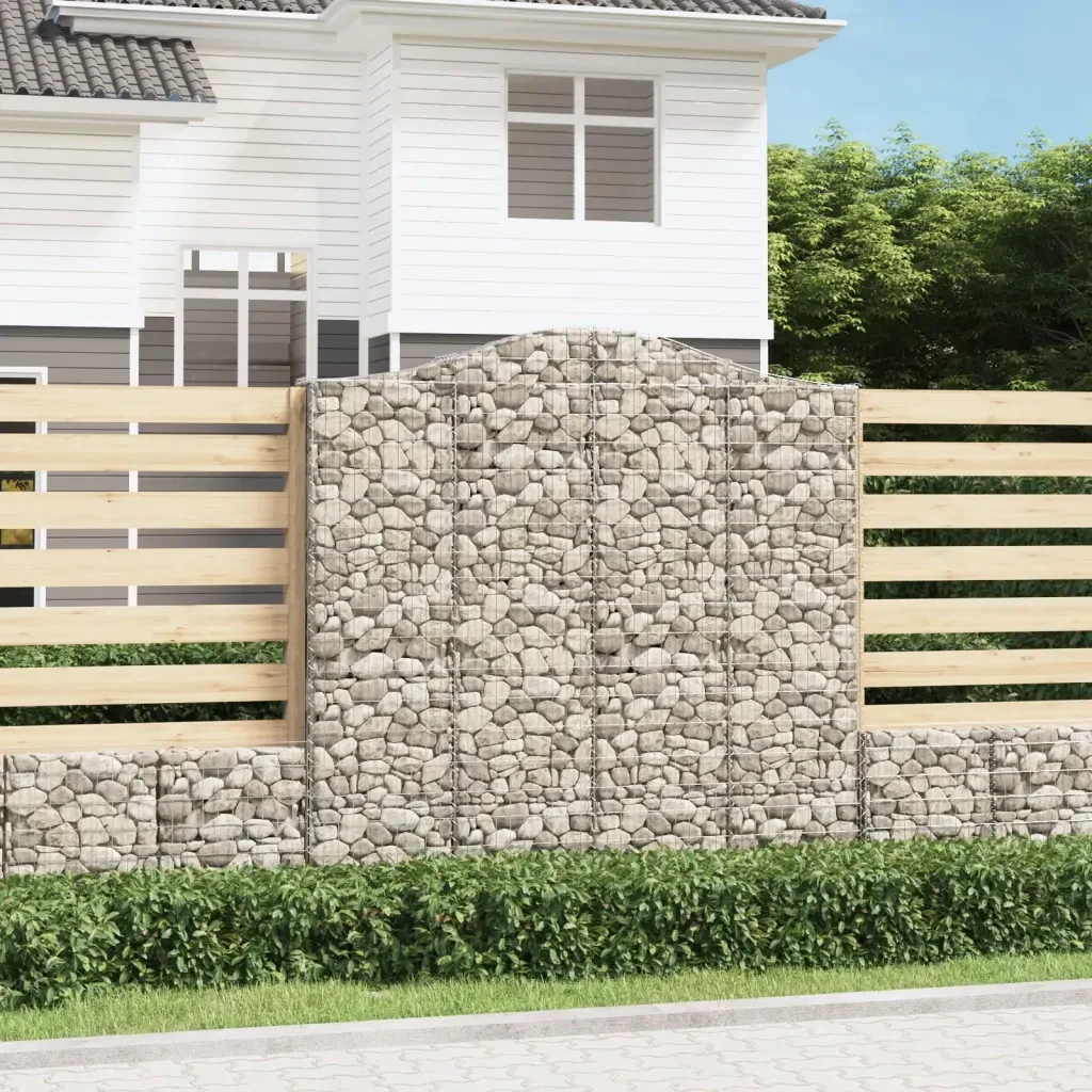 Cesti Gabbioni ad Arco 6 pz 200x30x200/220 cm Ferro Zincato 3145539