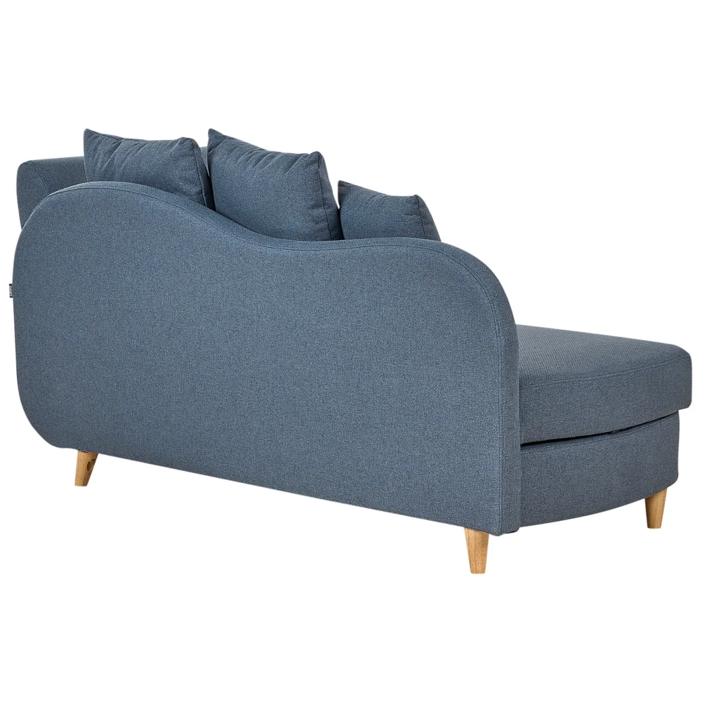 Chaise Longue in tessuto blu lato destro con contenitore stile moderno soggiorno design contemporaneo - Image 7