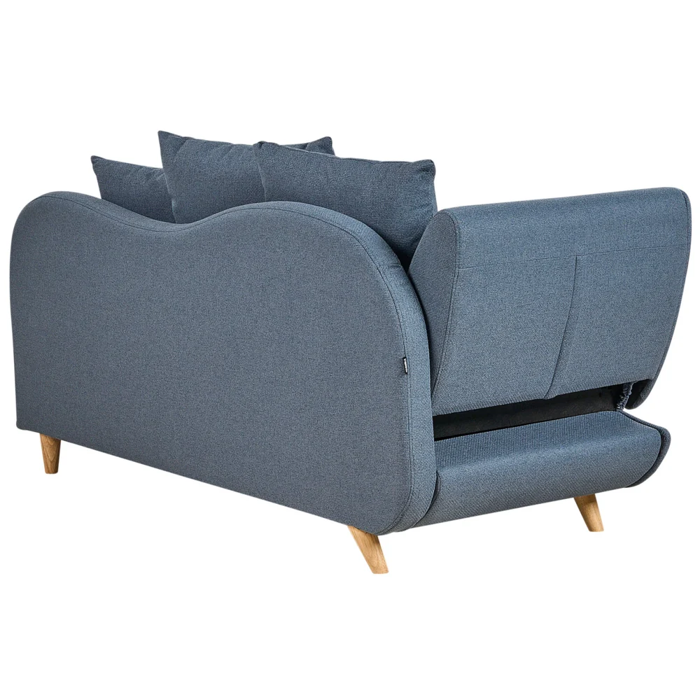 Chaise Longue in tessuto blu lato sinistro con contenitore stile moderno contemporaneo soggiorno - Image 6