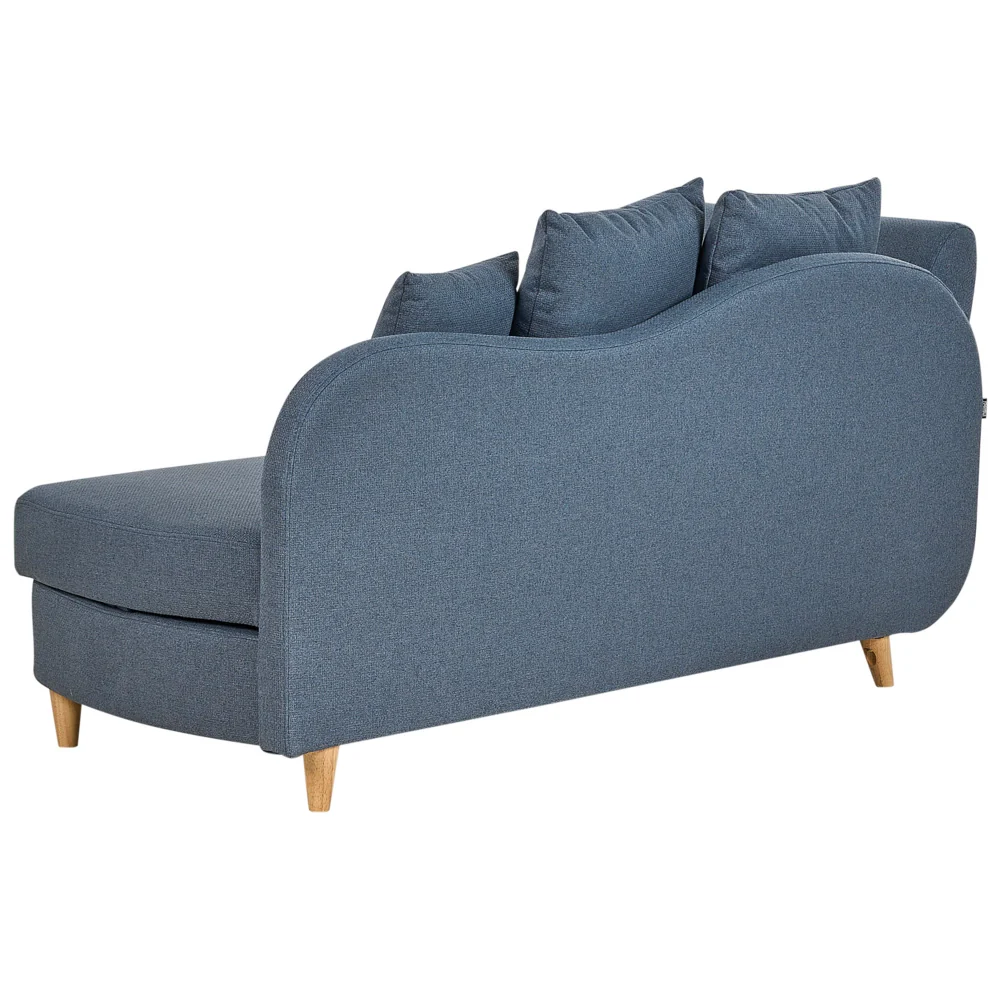 Chaise Longue in tessuto blu lato sinistro con contenitore stile moderno contemporaneo soggiorno - Image 7