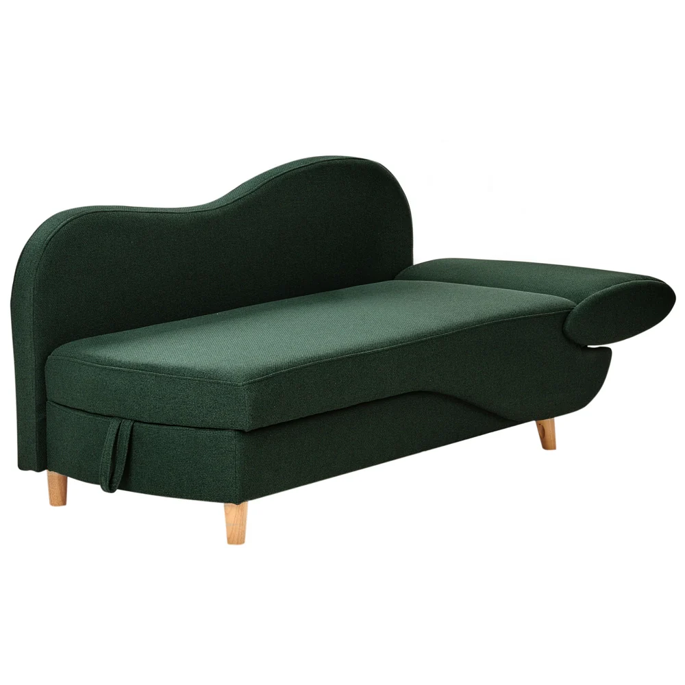 Chaise longue a destra in tessuto verde con contenitore per riporre gli oggetti Soggiorno moderno - Image 5