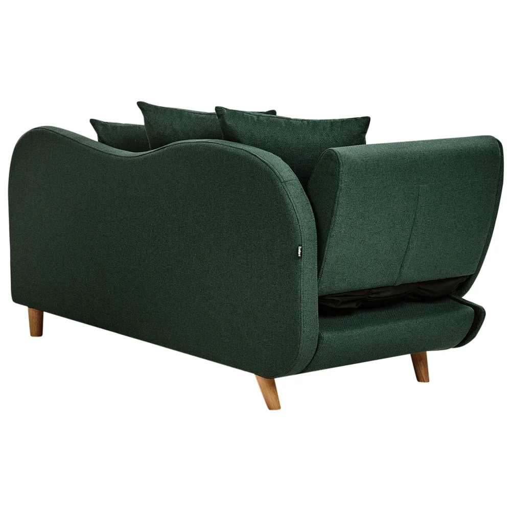 Chaise longue a sinistra in tessuto verde con contenitore per il soggiorno moderno - Image 7