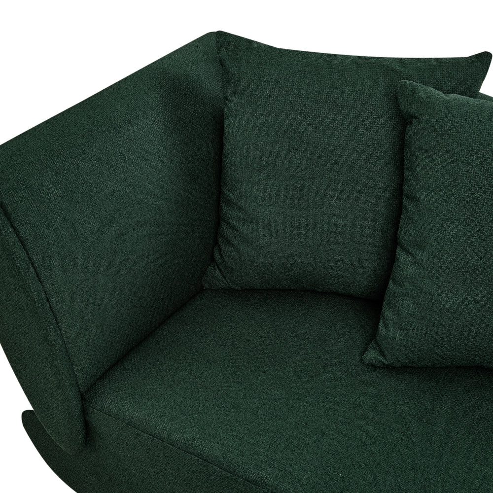 Chaise longue a sinistra in tessuto verde con contenitore per il soggiorno moderno - Image 8