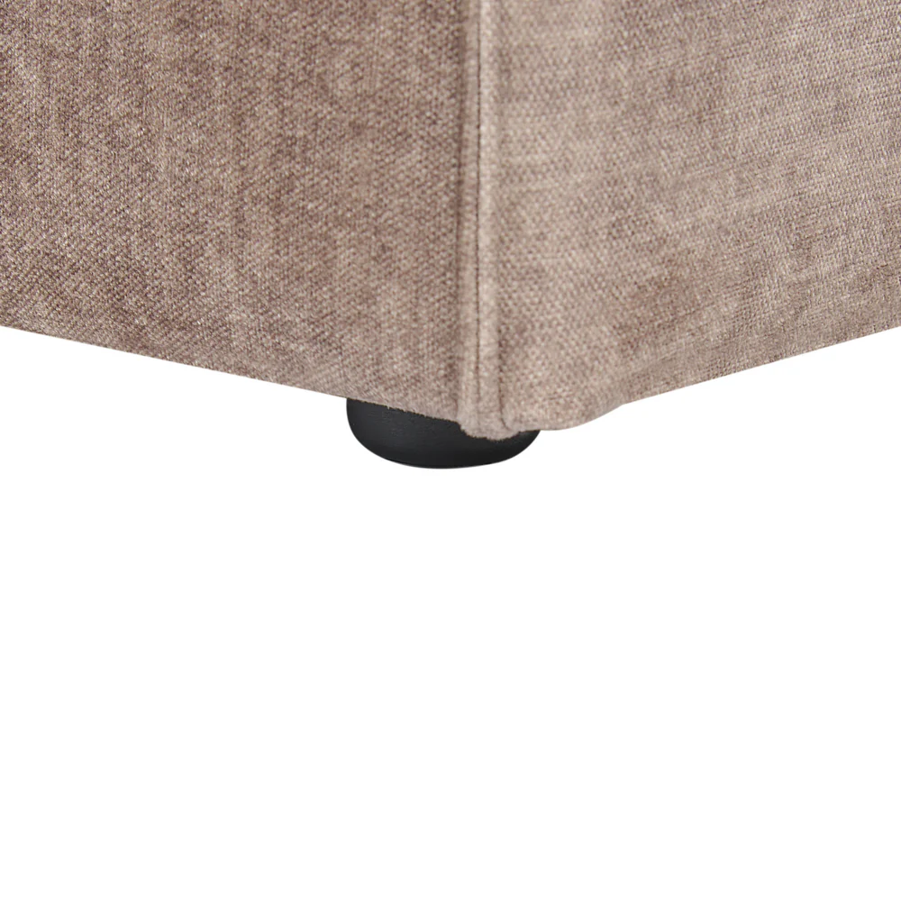 Chaise Lounge destra Tappezzeria in tessuto marrone Gambe sintetiche Mano destra Soggiorno moderno - Image 6