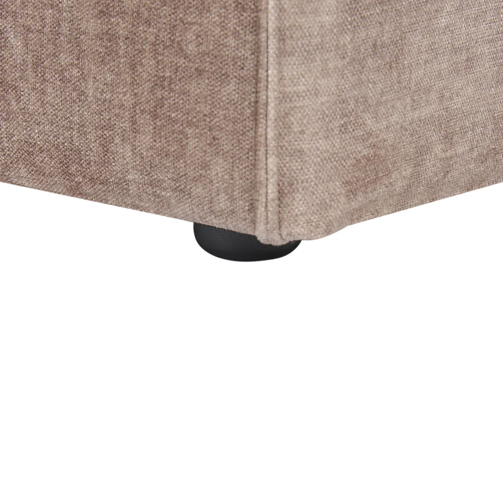 Chaise Lounge sinistra Tappezzeria in velluto marrone Gambe sintetiche Mano sinistra Soggiorno moderno - Image 6