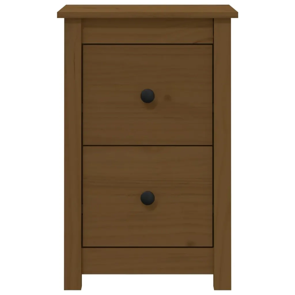 Comodini 2 pz ambra 40x35x61,5 cm in Legno Massello di Pino 820953 - Image 3
